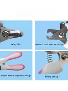 1 件猫/狗爱好者礼物和狗/猫妈妈爱宠物指甲钳批发，不锈钢小猫猫爱好者和猫妈妈爱狗爱好者和狗妈妈爱爪子美容修剪器 - 彩色 - 查看 4