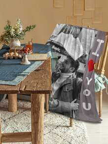 SRH 1 件可定制照片毯 - 上传个性化照片以记录珍贵时刻，柔软的法兰绒材料提供温暖和舒适，是理想的房间装饰，适合客厅、卧室、露营、旅行，是生日、周年纪念日、复活节、母亲节等送给亲人的独特礼物。 - 白色 - 查看 6