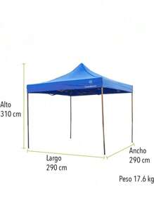 Carpa Plegable para jardín, Ideal para Actividad en Exteriores, fácil de armar, 3 x 3 Metros - 1 - Ver 2