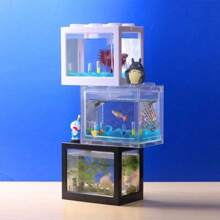 Mini Fish Tank For Beta Fish Complete Aquarium Kit - Blue - View 6