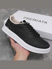 2025新款Premiata商务运动休闲时尚轻奢校园鞋黑白 - 黑與白 - 查看 2