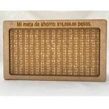 Alcancía Mi Meta de Ahorro 75Mil. - Marrón - Ver 1