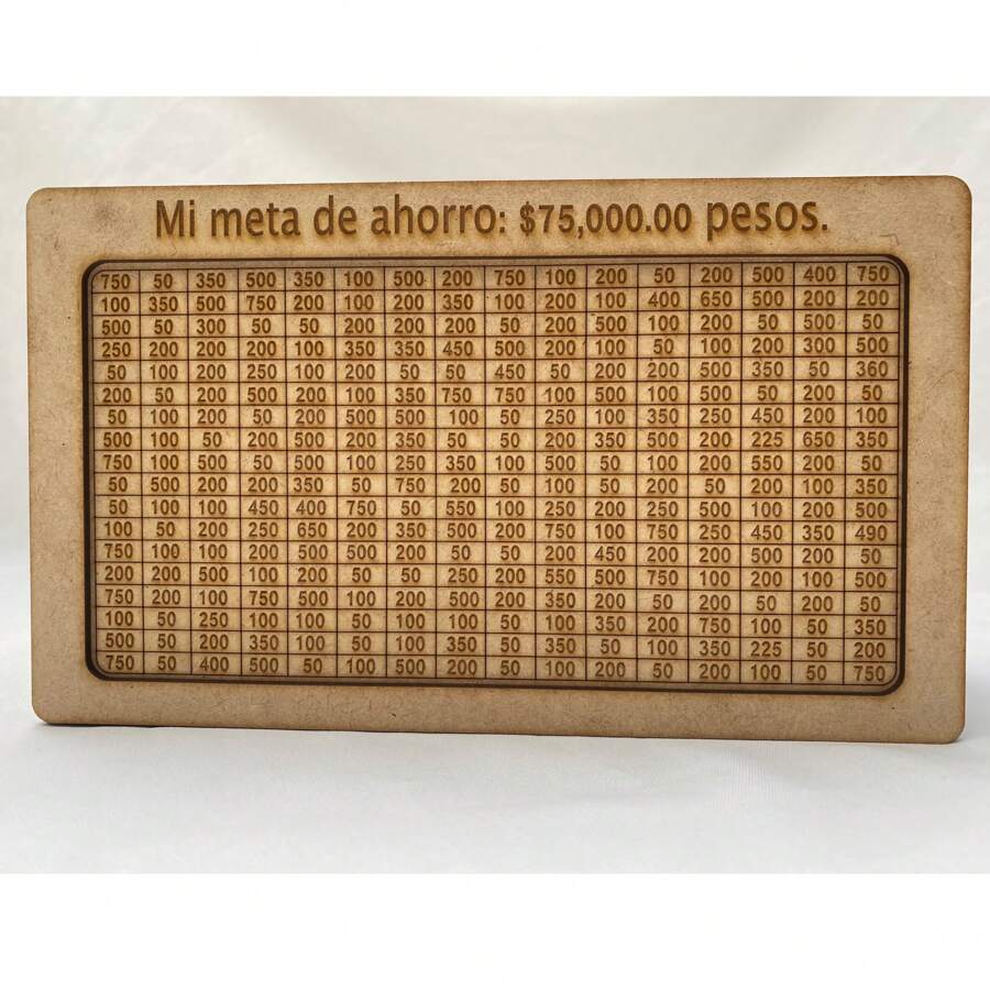 Alcancía Mi Meta de Ahorro 75Mil. - Marrón - Ver 1