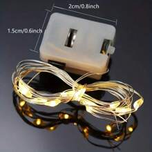 1/5/10/20/30 stuks Mini LED-feeërieke lampjes - op batterijen werkende koperdraadlampjes, geschikt voor Kerstmis, Moederdagdecoratie, decoratieve geschenken, bloemen, festivals, bruiloften, tuinen, feestbenodigdheden, knipperende vuurvliegjeslampjes