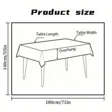 1pc Easter Bunny And Egg Decorative Tablecloth, Holiday Outdoor Table Decor, Vintage Easter Happy Tablecloth, Easter Bunny Eggs And Farmhouse Design, Great For Spring/Summer Decorations, Easter Gifts, Great For Indoor/Outdoor/Easter Parties And Home Decor, Easter Decor, Farmhouse Decor. Easy To Install And Maintain - Add Festive Ambiance And Personalized Yard Decor!