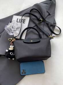 In Winter,Mini The New Fashionable Handbag With Contrast Color Design, Nylon Waterproof Fabric Shoulder Bag, Square Bag And Vegetable Basket Bag Are Suitable For Commuting To Work, Parties And Holiday Dates.Size:Long:7.5in*Wide:2.4in*Tall:3.9in