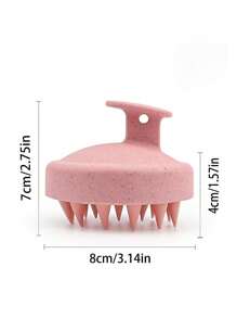 1pc Scalp Massage Brush, Wheat Straw Hair Washing Tool, Silicon Hair Brush, Soft Silicone Tooth Shampoo Brush, Massage & Cleansing Scalp Brush, Scalp Exfoliating Scrub, Dandruff Removal Tool, Suitable For Both Men And Women, Back To School Supplies