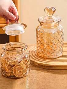 1 lọ thủy tinh có nắp đậy bằng nút bần cao su, dùng để đựng gia vị, muối, đường, cà phê, trà, kẹo, hộp đựng thực phẩm 500ml/800ml/1200ml - Nhiều màu - Xem 5