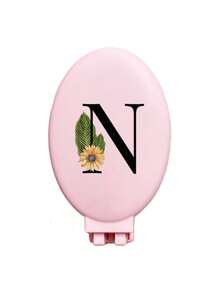 A-Z Daisy Flower Pattern Pink Portable Hollow Comb With Makeup Mirror, All-In-One Foldable Mirror Comb - Portable Tabletop Modern Makeup Tool, Travel Essential, Folding Comb With Makeup Mirror, Convenient To Carry,Giveaways,Travel,Cheap Stuff,Travel Essential - Pink - View 15