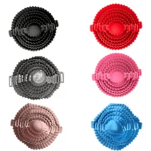 Kit 6 Forma de Silicone Para Fritadeira Air Fryer Antiaderente Cozinha Com Alça