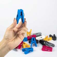 Pinzas para Colgar Ropa / Tendedero |72 Ganchos Multiusos para Lavandería, Alimentos y Manualidades | Clips de Plástico Reciclado de Máxima Resistencia | Paquete de 72 Piezas - Negro - Ver 5