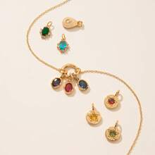 1 件不锈钢 12 星座诞生石吊坠饰品，适合 DIY 珠宝礼物 - 彩色 - 查看 5