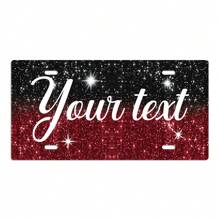 Putuo Decor 1pc Custom Vintage Metal Tin Signs License Plate, Your Text, Personalized Plaque Wall Art Decoration For Home Farmhouse Living Room Bar Pub Club, Gift Gifts Birthday Graduation Home Decor Christmas Decorations Room Decor Christmas