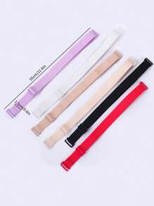 2 Pairs Women Bra Straps, Non-Slip Adjustable Elastic Bra Strap Lingerie Accessories - Multicolor - View 2