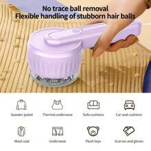 1pc Electric Fabric Shaver Lint Remover Ball, Usb Powered Portable Lint Remover, Hairball Trimmer, For Clothes Easy Remove Fuzz,Lint Balls,Bobbles - Multicolor - View 7