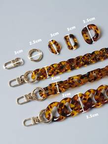 1pc Minimalist & Fashionable Acrylic Leopard Print Multi-Color Chain Key Chain, Phone Chain, Bag Charm Decoration, Suitable For Daily Wear, Commemorative, Multi-Occasions Car Accessories School Cute Goth Y2k Halloween Accessories Teachers Day Christmas Gift Ideas Bag Accessories Lanyards With Id Holder Car Accessories Bag Charms