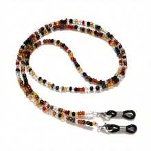 1pc Bohemian Style Colorful Rice Bead Eyewear Chain, Mask Chain, Eyewear Strap, Sunglasses Necklace, Eyewear Strap (Excluding Glasses) Suitable For Giving To Mothers, Wives, And Girls