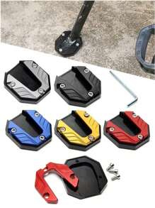 Motorcycle Side Stand Pad: Anti-Slip Motorcycle Side Stand Extension Plate, Motorcycle Accessories Enlarged Side Kick Stand Non-Slip Pad,Side Stand Extension Pad Motorcycle Bike Kickstand Extender Foot Side Stand Extension Pad Support Plate Anti-Skid Enlarged Base