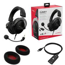 HyperX Cloud 2 Gaming Headset 7.1 Surround Sound/ Aluminum Frame/Detachable Mic For PC/PS Cloud 2 Gamer Wired Headphone - Black - View 6