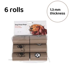 90 piezas/120/150 piezas/270 piezas Bolsas para recoger excrementos de perro en caja con 6/8/10/18 rollos, bolsas de 1.3 micras de grosor, a prueba de fugas, fácil de usar, resistentes a los olores, extra gruesas, con aroma a café, aptas para paseos, arena para gatos y limpieza del hogar