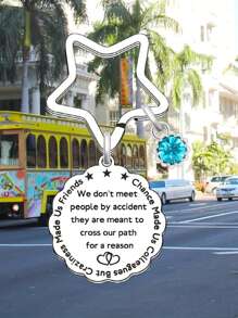 1pc Colleague Retirement/Farewell Gift Keychain, Thank You Coworker Keyring, Let's Be Colleagues Keychain