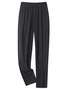 Women's Breathable Elastic Waist Straight Leg Casual Sports Pants, Versatile For Workout, Yoga, Summer - Multicolor - View 2