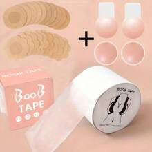 25 件隐形透明胸罩肩带胶带和粘合提升胸罩胶带，乳房花瓣粘性身体胶带适用于女士内衣配件，适用于婚礼/派对 - 彩色 - 查看 7