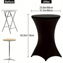 2 件/套涤纶弹力桌布 - 可水洗、抗皱，适合派对、宴会和餐厅使用 - 彩色 - 查看 5