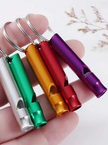 3pcs/5pcs Whistle, Outdoor Survival Whistle, Match Referee Whistle, High Pitch Training Whistle For PE Teacher, Basketball Training Equipment, Professional Life Whistle, Outdoor Camping Survival Whistle, Key Chain, Metal Travel Portable Life Saving Whistle, Training Whistle, Referee Whistle, High Frequency Whistle