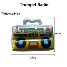 1pc Inflatable Radio, Large PVC Inflatable Musical Instrument Audio Recorder, Stage Performance Props, Inflatable Toy Radio - Various - View 6