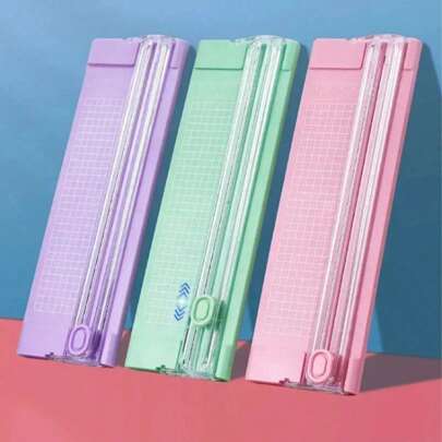 1 قطعة قاطع ورق ثنائي الاتجاه بحجم A4 مع مسطرة قابلة للسحب، لتقطيع الصور والألبومات، لوح تقطيع خفيف الوزن، ضروريات العودة إلى المدرسة، هدية إبداعية لعيد الشكر والميلاد وعيد الهالوين وديكور العودة إلى المدرسة، مسطرات