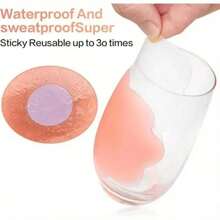 غطاءات للحلمات غير مرئية قابلة لإعادة الاستخدام من السيليكون للنساء، بشعور عاري ، شريط سيليكون للرفع ، لاصق شفاف غير زلق/ قابل للتنفس لغطاءات الحلمات الغير مرئية مع علبة، لملابس الداخلية والملابس الحميمة للنساء، للرياضة الخارجية، لبطانات الحميمة بلون الجلد/ وردي فاتح/ لرفع الصدر. مناسبة للزفاف، القمصان الخالية من الحمالة مع مقاومة للترهل، ذو تصميم دافع/دائري/أزهار - متعدد الألوان - مشاهدة 2