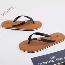 Men's Flip Flops Slippers Anti-Slip Wear-Resistant Comfortable Sandals, Fashionable Minimalist Outdoor Thong Sandals - Brown - View 6