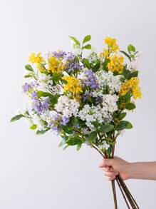 1 peça Lilás Simulado, Osmanthus Thousand Mile, Flor Artificial de Haste Longa, Adequado para Decoração de Casa na Primavera, Jardim, Cozinha, Sala de Estar, Balcão, Centro de Mesa de Jantar, Casamento, Noivado, Decoração de Festa, Arranjo de Buquê de Vaso DIY, Não Necessita de Fonte de Alimentação
