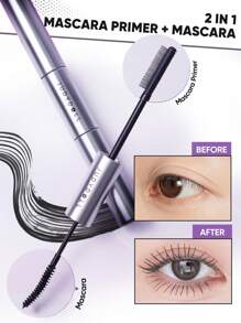 JUDYDOLL 二合一双头睫毛膏，6.5克，橙花双头睫毛膏，防水，纤长，卷翘，防晕染，放大双眼，二合一约会/送礼彩妆，小众，惊喜，新品，清新，独特，送给朋友、女朋友、时尚女性的礼物，婚礼必备，婚礼宾客，单身派对，淑女妆，自然通勤妆，甜美妆，健康光泽妆，约会妆 - 黑色 - 查看 2