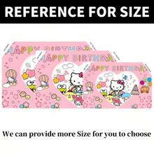 Sanrio Licensed 1PC Sanrio Love Kitten Birthday Party Decorative Background Banner Cartoon Theme Shower Party Perfect Decorative Items Bedroom Tapestry Photo Background Booth Props 82.7*59.1 *39.4/39.4*29.5 Inches
