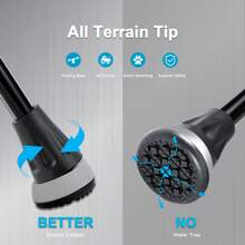 All Terrain Folding Walking Stick, Walking Sticks For Women & Men, Pivot Tip And Heavy Duty Mobility Aid, Adjustable Walking Stick For Elderly & Ladies - Silver - View 5