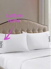 1 buah Sarung Bantal Bordir Kustom, Bordir di Tepi, Dipersonalisasi oleh Anda dengan Kata-kata Pilihan Anda, Pilihan Benang dan Font, Hadiah Hari Ibu - MultiWarna - View 7