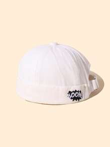 1pc Children's Landlord Cap, Spring Fashion Letter Embroidery Casual Hat, Baby Beanie - 1PC - View 5