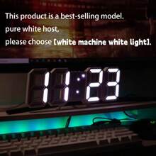 3D发光数字桌面时钟、壁挂式时钟、温度测量、3种智能调光模式、学生学习时钟、宿舍装饰时钟、游戏桌面时钟、氛围时钟、彩色霓虹3D数字时钟、壁挂式静音闹钟、智能光敏多功能壁钟、电子时钟、创意桌面闹钟、学生电子闹钟、单件礼品、生日毕业礼物、房间装饰、卧室装饰、返校家居装饰、学习用品