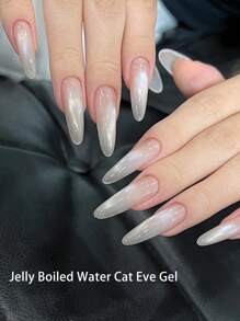 annies 10毫升/1支半透明果冻玻璃猫眼指甲油凝胶，新款珠光白色美甲闪粉，适用于DIY美甲 - 彩色 - 查看 5