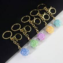 Pendant Dice Keychain, Creative D20 Dice Charm Keyring Lucky Gift For Hanging Accessories - D20 Pattern Keychain - View 3