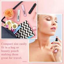 5 毫升底部可再填充香水瓶，带泵和铝制容器，便携式液体和化妆品喷雾分配器，适合旅行，化妆包，化妆包，护肤包，洗漱包，收纳袋，旅行必需品，巡航必需品