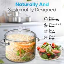 High Borosilicate Glass Stew Pot Soup Pot, High Temperature Resistant, Open Flame Heating Stew Pot Soup Pot With Bowl Brush. - Transparent - View 5