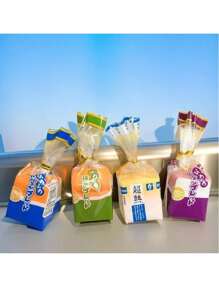 1pc Squishy Toast Fridge Magnet, Realistic Bread Style Home Decor, Office Supplies Storage Cabinet Creative Gift, Stress Relief Mini Magnets - Multicolor - View 7