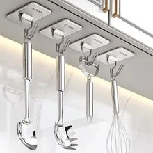 2 PIEZAS Gancho de acero inoxidable, colgador de pared sin taladro y sin rastro, gancho adhesivo para cocina, baño, puerta, dormitorio, soporte de pared resistente para almacenamiento