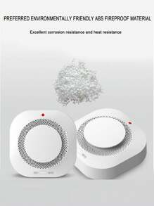 Smoke Detector, Hardwired Interconnected Smoke Detectors, Smoke Alarm With Replaceable 9V Battery, Fire Alarms Smoke Detectors, With Indicator Light,Photoelectric Fire Alarm With Test/Silence Button(Battery Not Include) - White - View 7