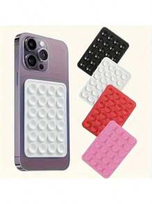 3 件双面硅胶吸盘手机支架，自拍支架 - 防滑粘性手机握把，免提多场景智能手机配件，便携式视频和平板电脑支架，无需电池