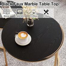 Nesting Coffee Tables Round Side Tables Set Of 2 Balcony Side Tables