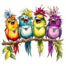 1 件/2 件/3 件春季可爱小鸟图案热转印贴纸，创意动物设计，适用于夹克、T 恤、包、帽子、枕头和其他装饰品